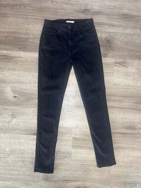 Levi's 721 High Rise Skinny Size 29 Black Denim Jeans